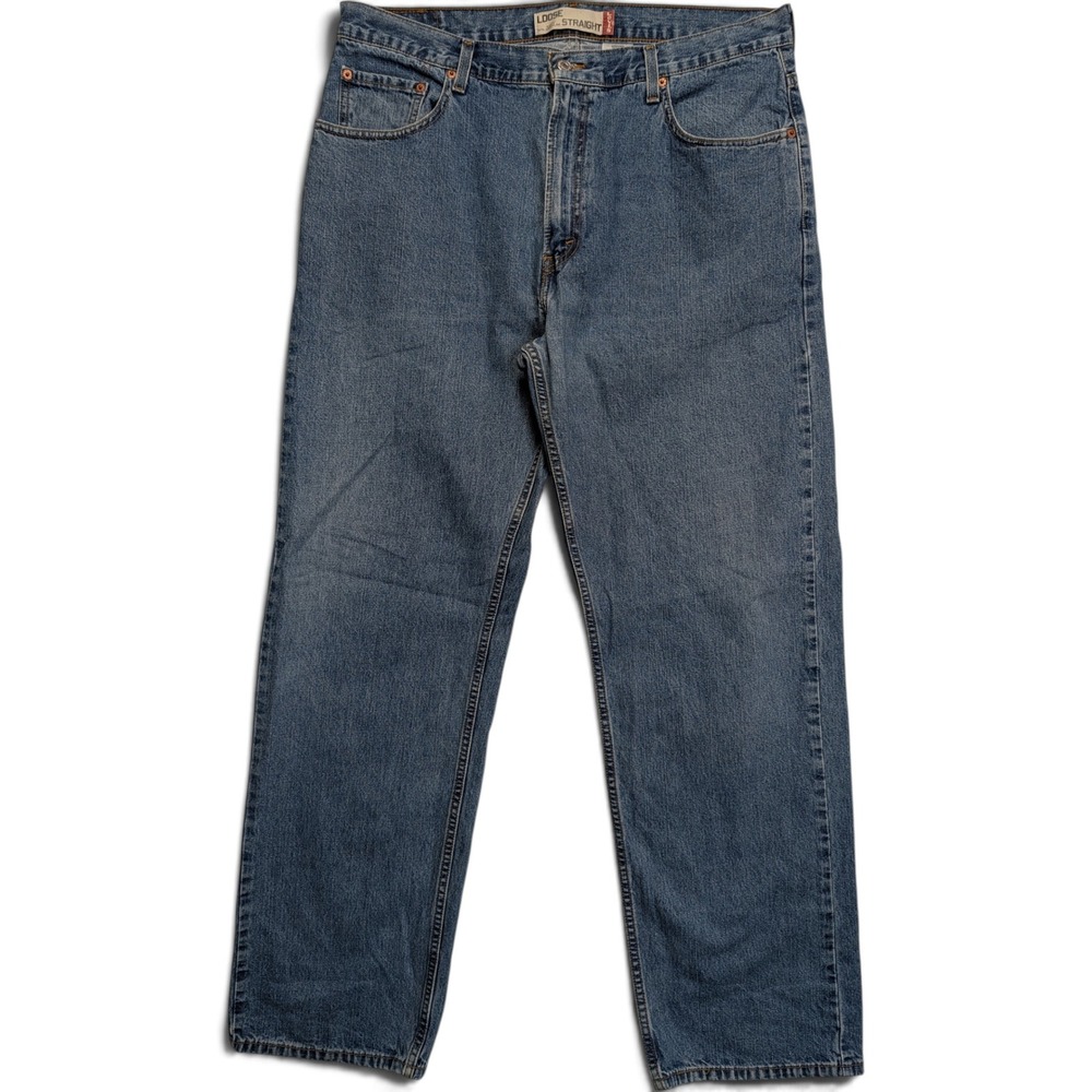 Levis Mens 569 Loose Straight Jeans 36 x 34 Baggy Fit Denim Medium Wash Blue